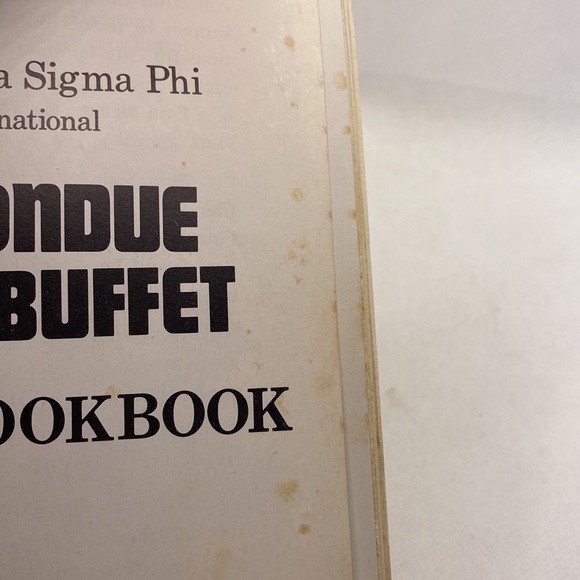 The Beta Sigma Phi International Fondue & Buffet Cookbook Spiral Vintage - Picture 11 of 11